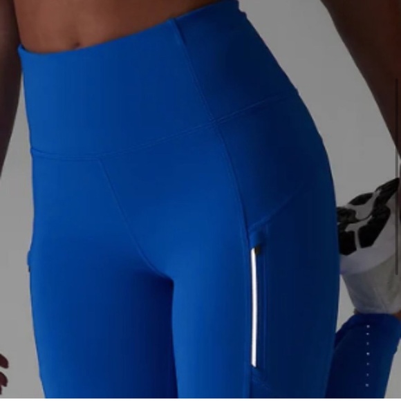 Athleta Rainer Tight Leggings Size 2X Blue Reflective Pants NWT! - Picture 3 of 16